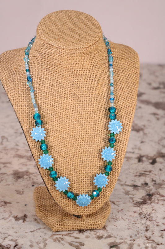 22" Blue Suns Necklace