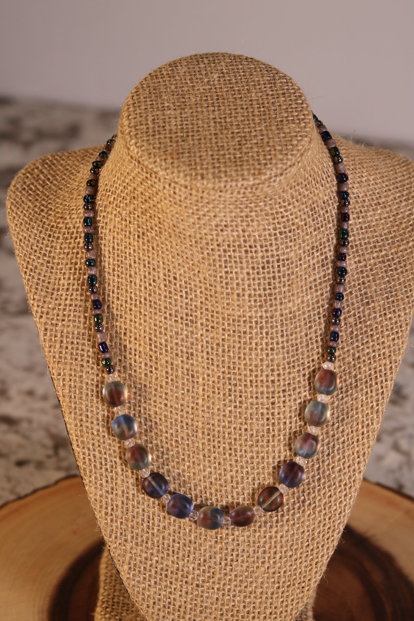 20 Inch Purple Crystal Necklace