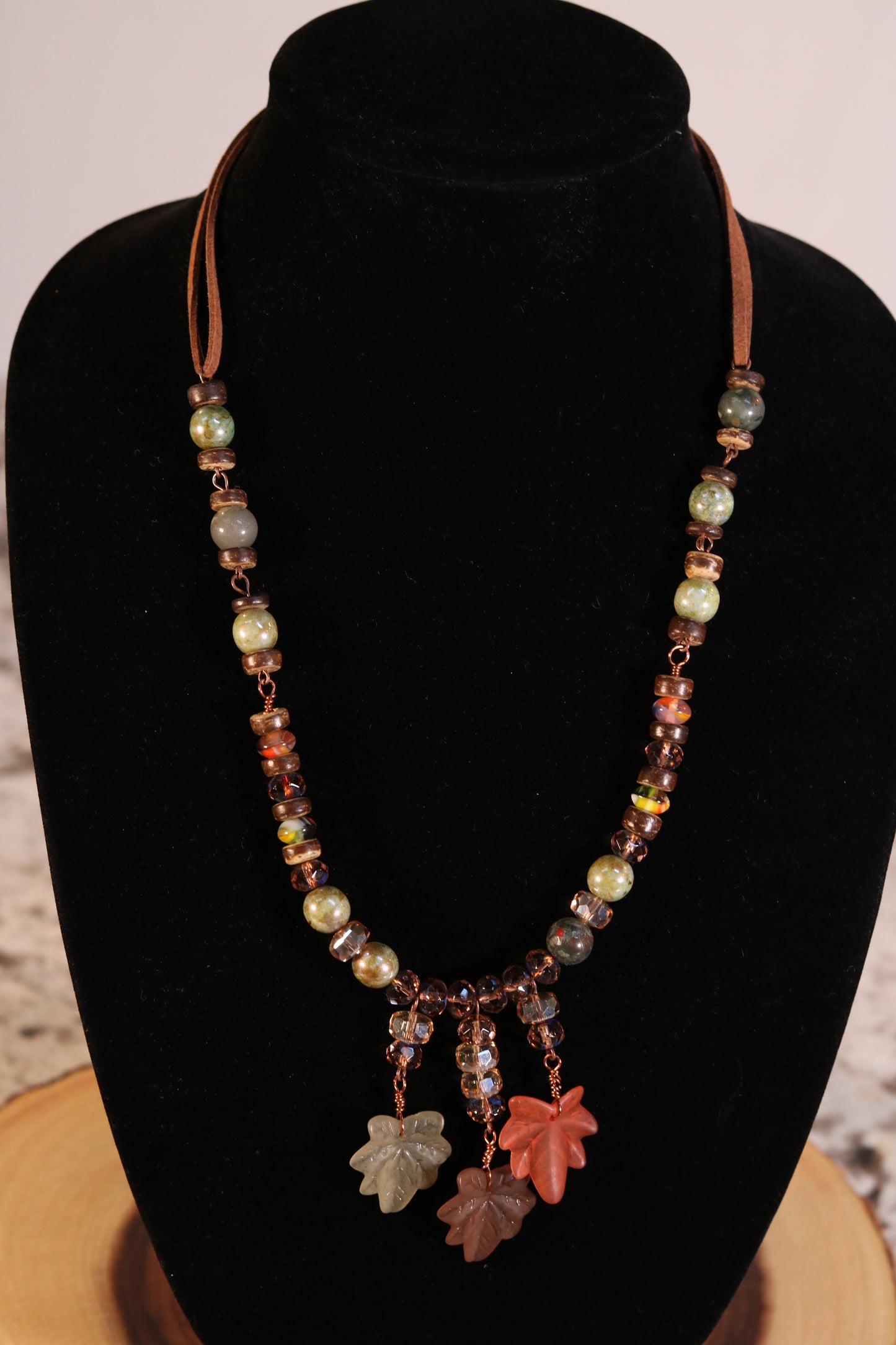 22 Inch Fall Leaf Necklace