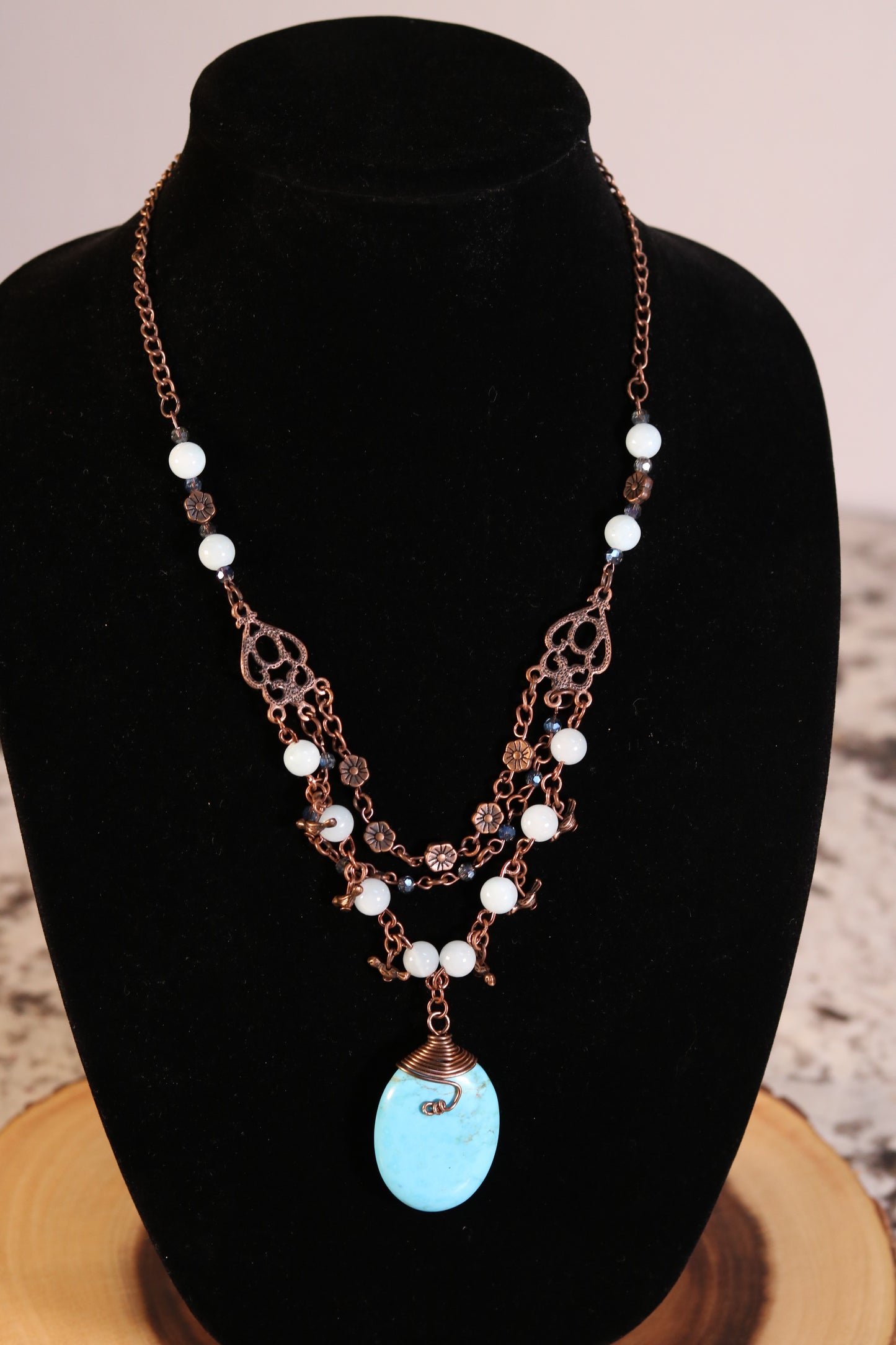 22 Inch Triple Strand Necklace