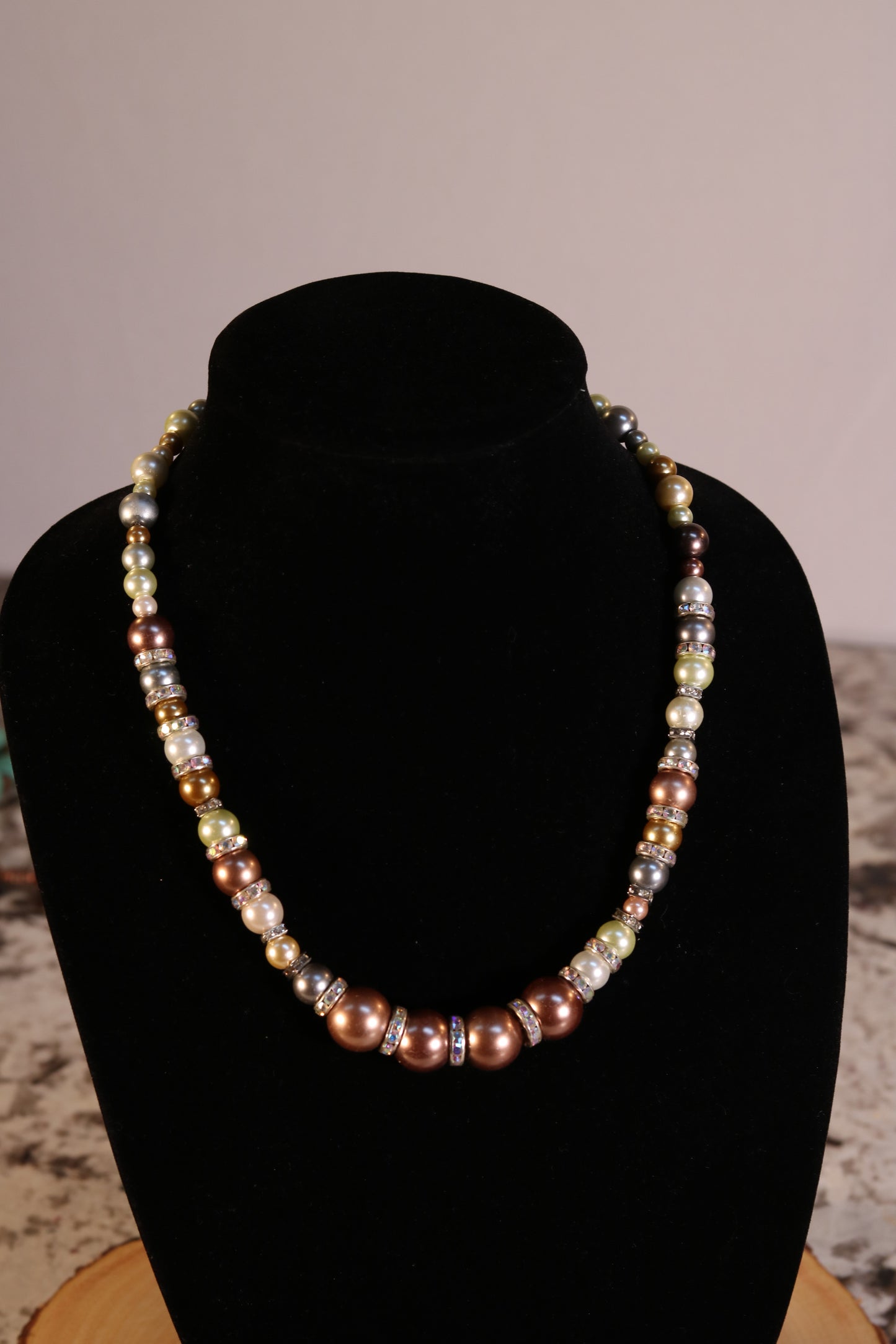 20 Inch Multi-Colored Pearl Necklace