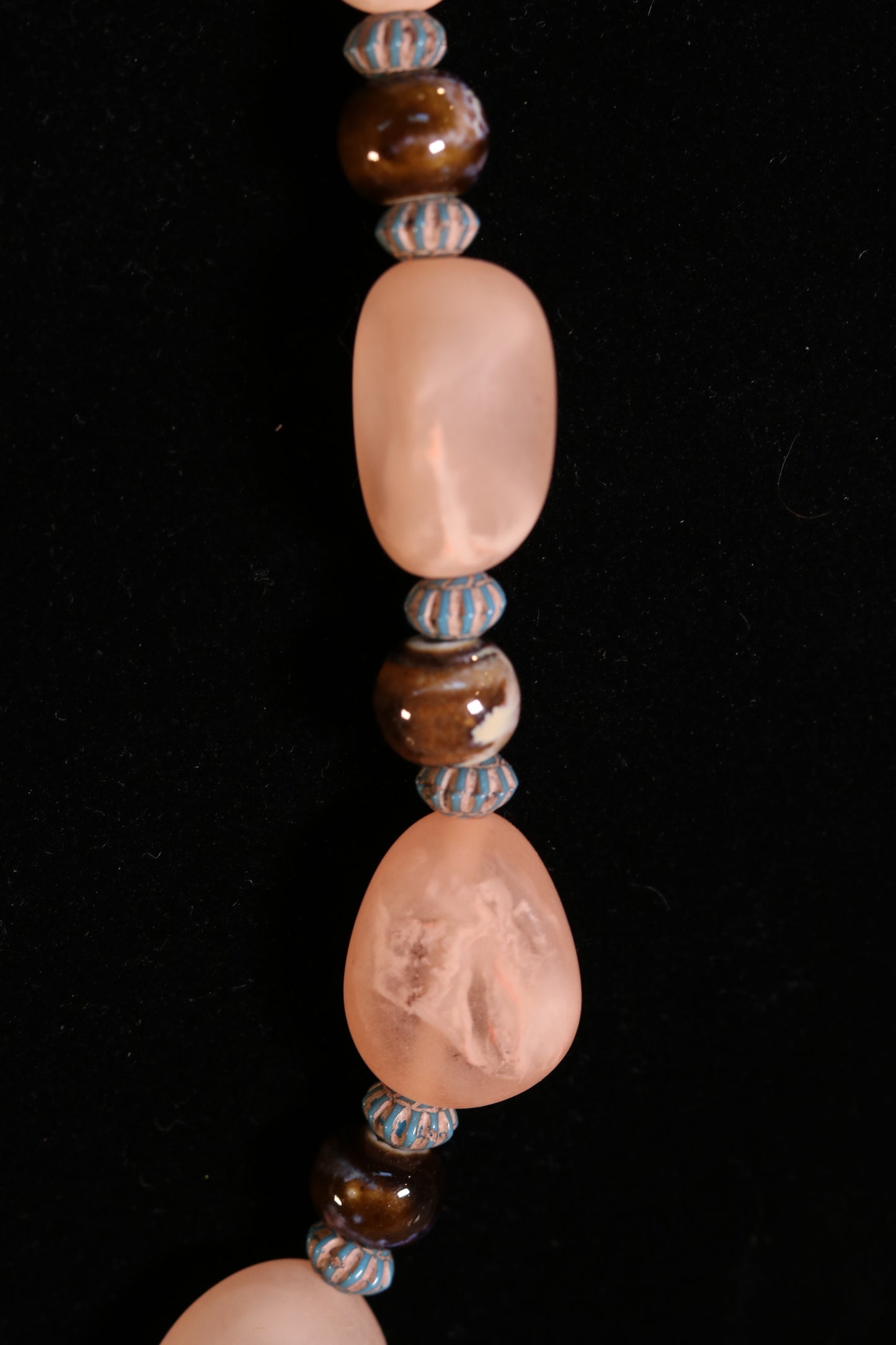 24 Inch Pink Quartz Necklace