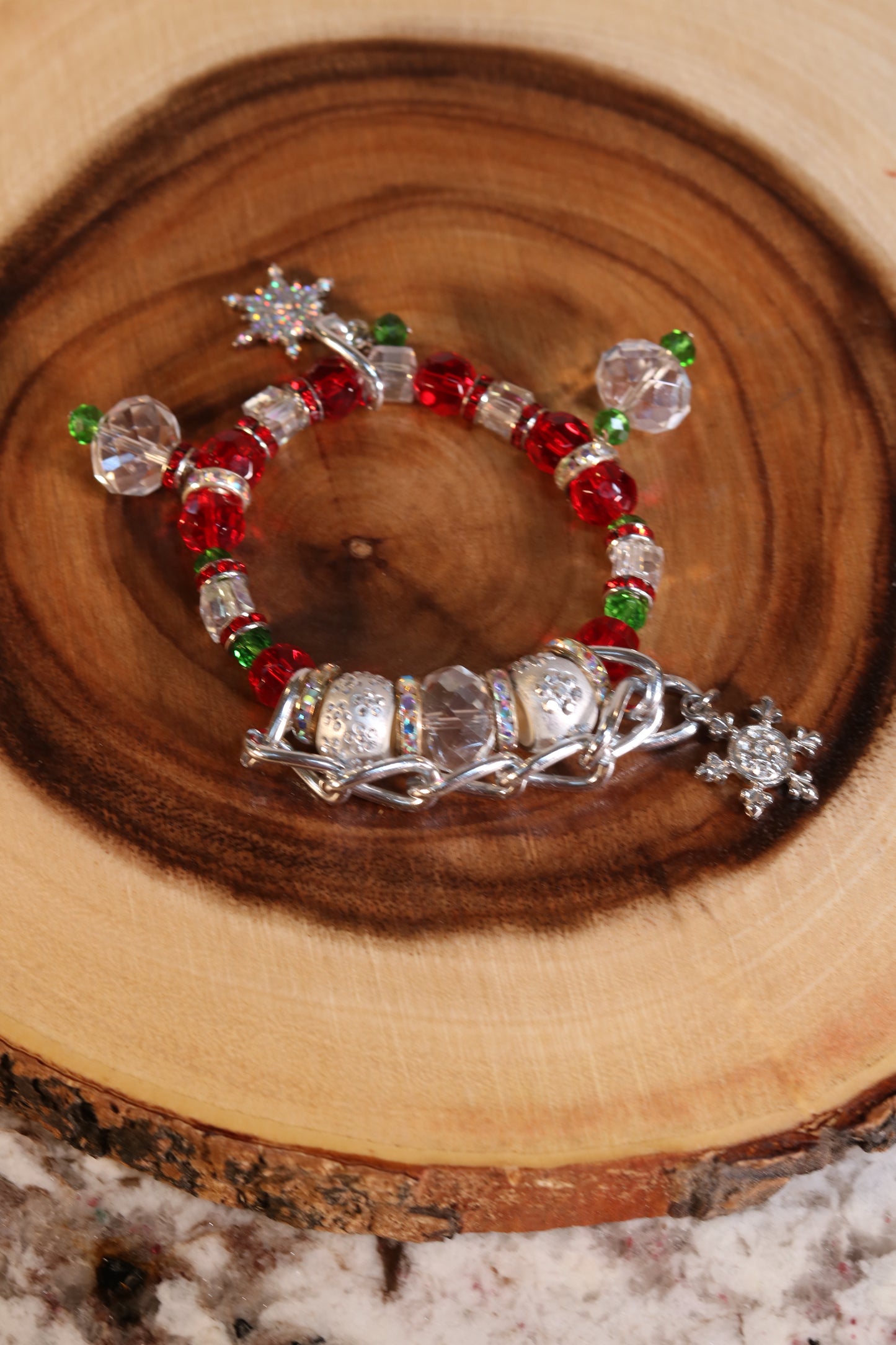 Christmas Stretch Bracelet (Silver)