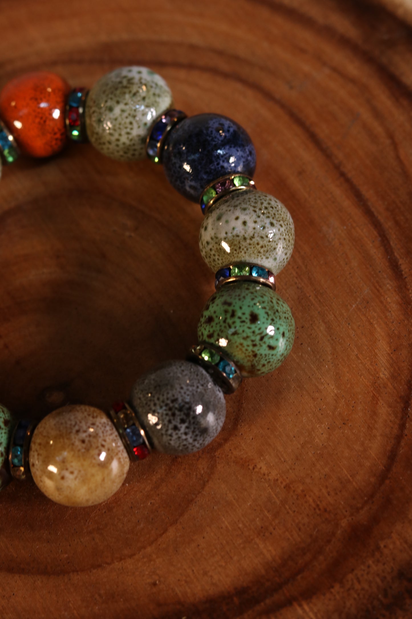 Multi-Colored Bead Stretch Bracelet