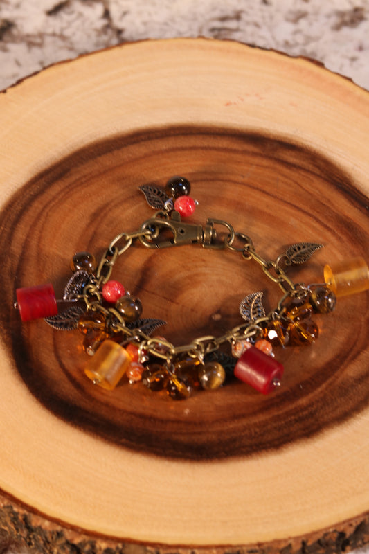 8 Inch Adjustable Fall Charm Bracelet