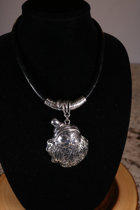 Silver Santa Necklace