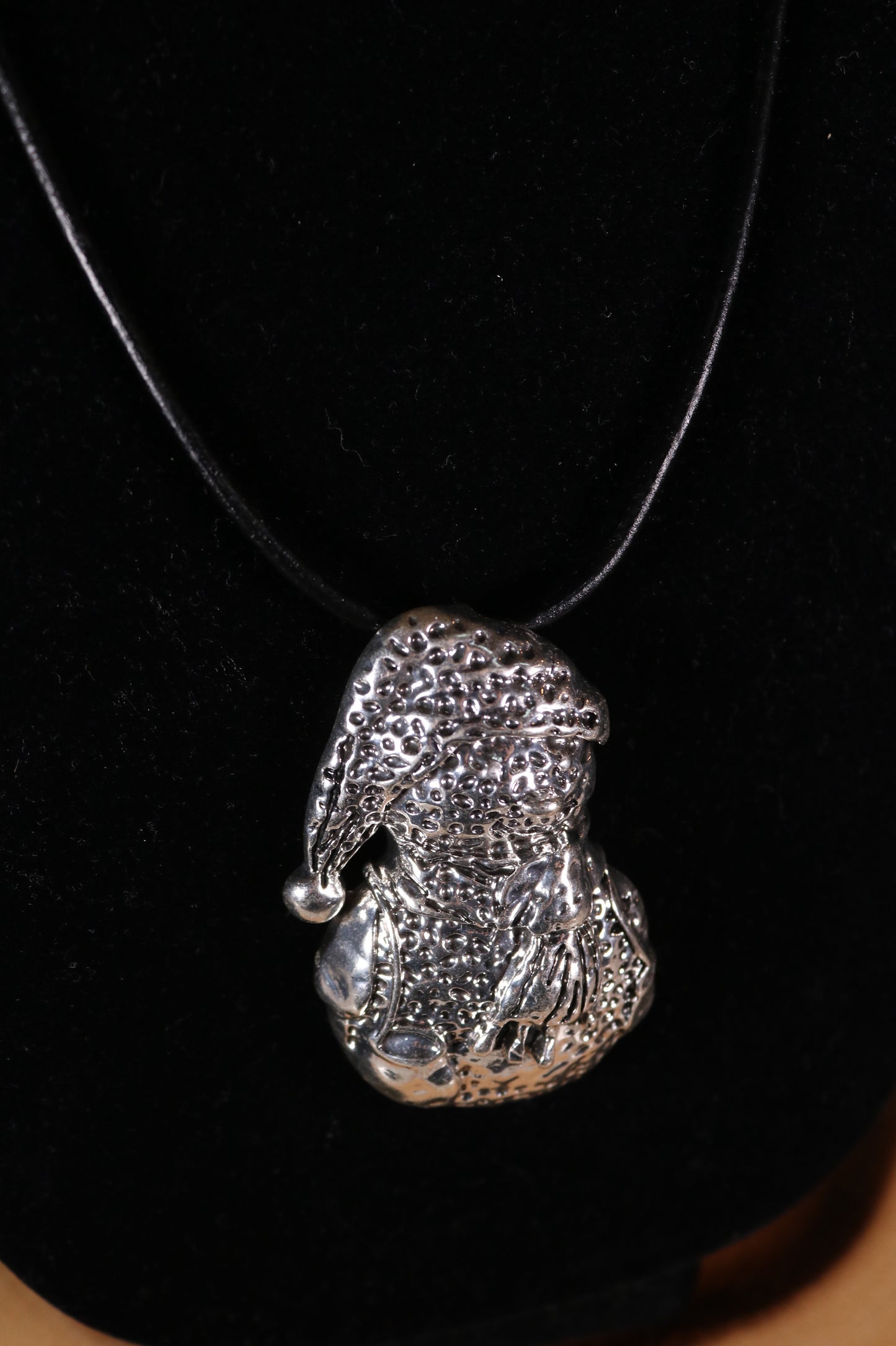 30" Silver Snowman Necklace