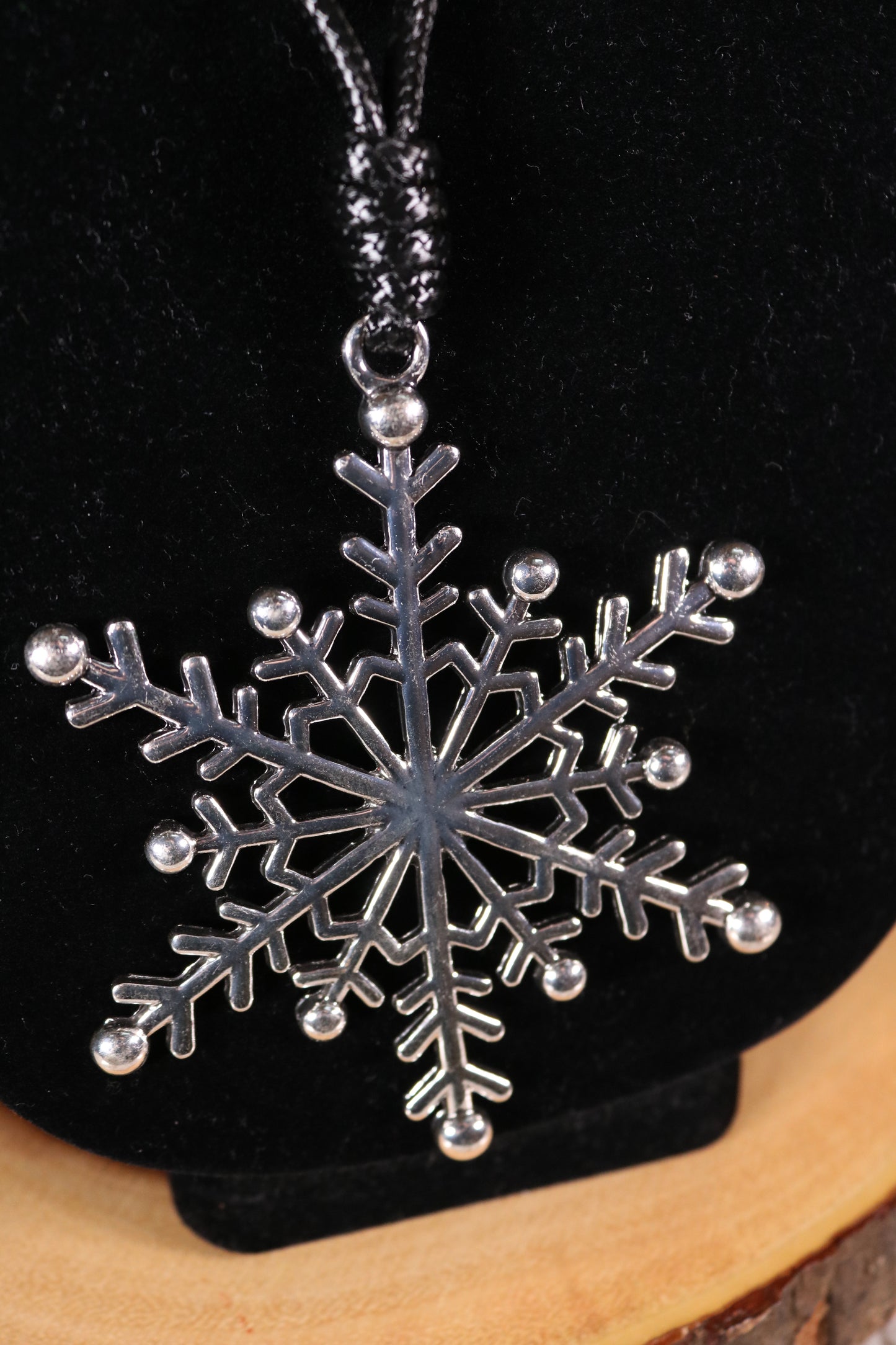 32" Silver Snowflake Necklace