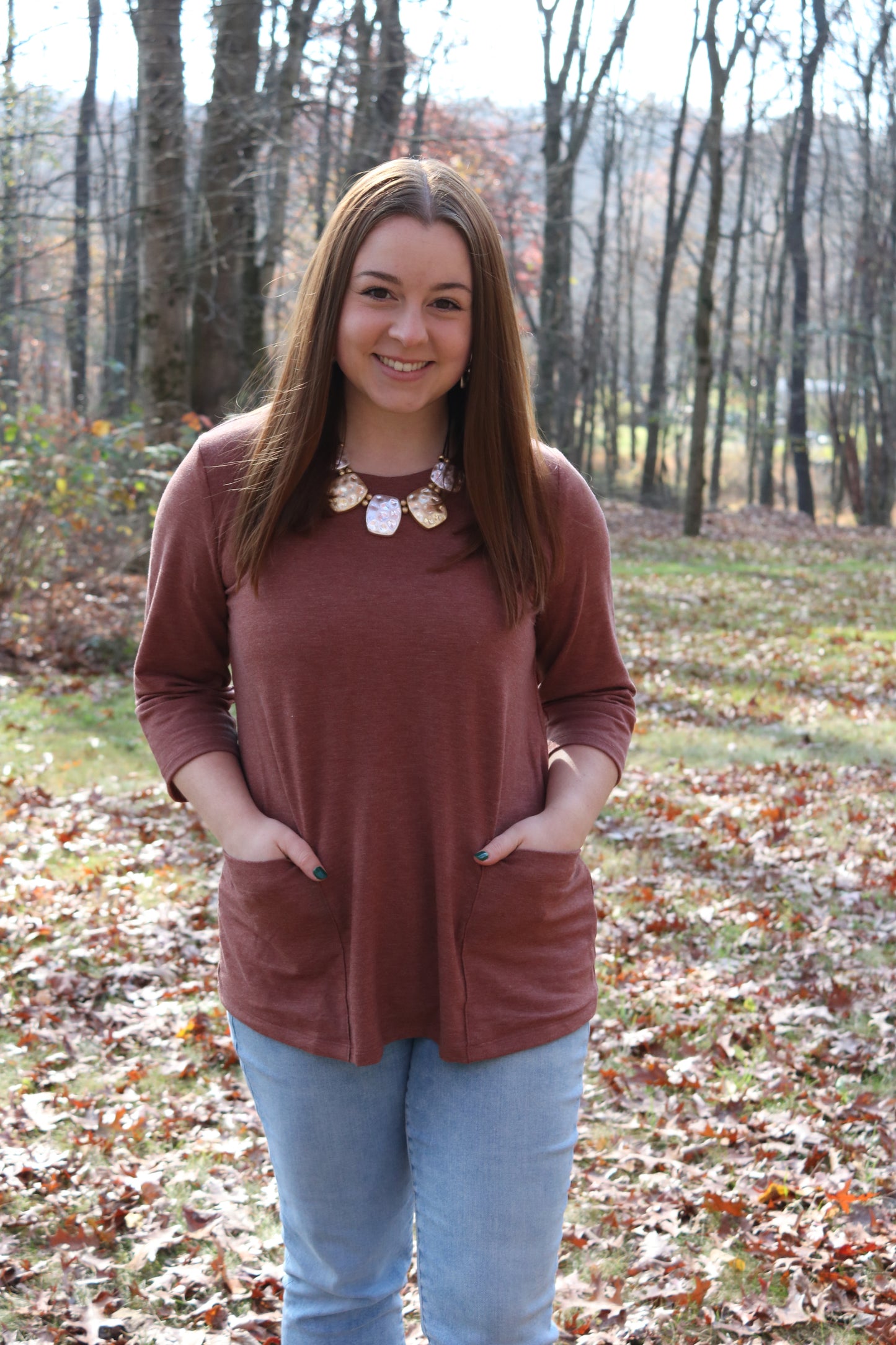 Super Soft Rust Colored Shirt with Pockets