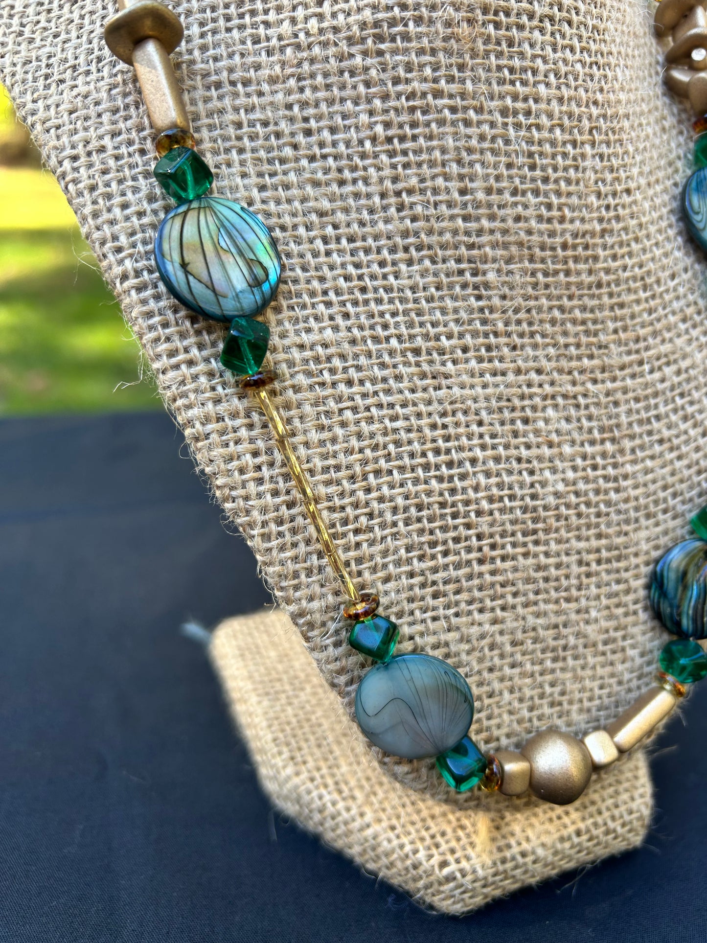 Green and Gold Necklace