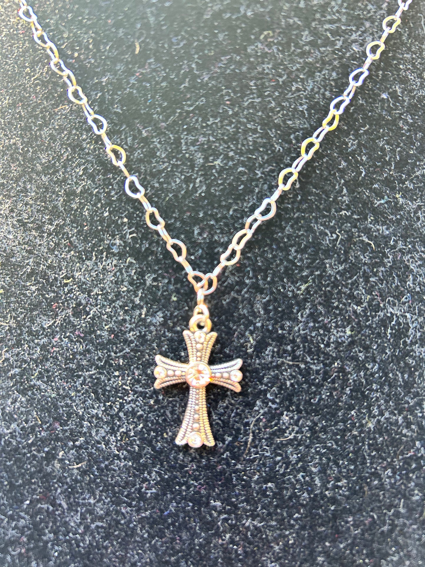 Dainty Silver Cross Necklace