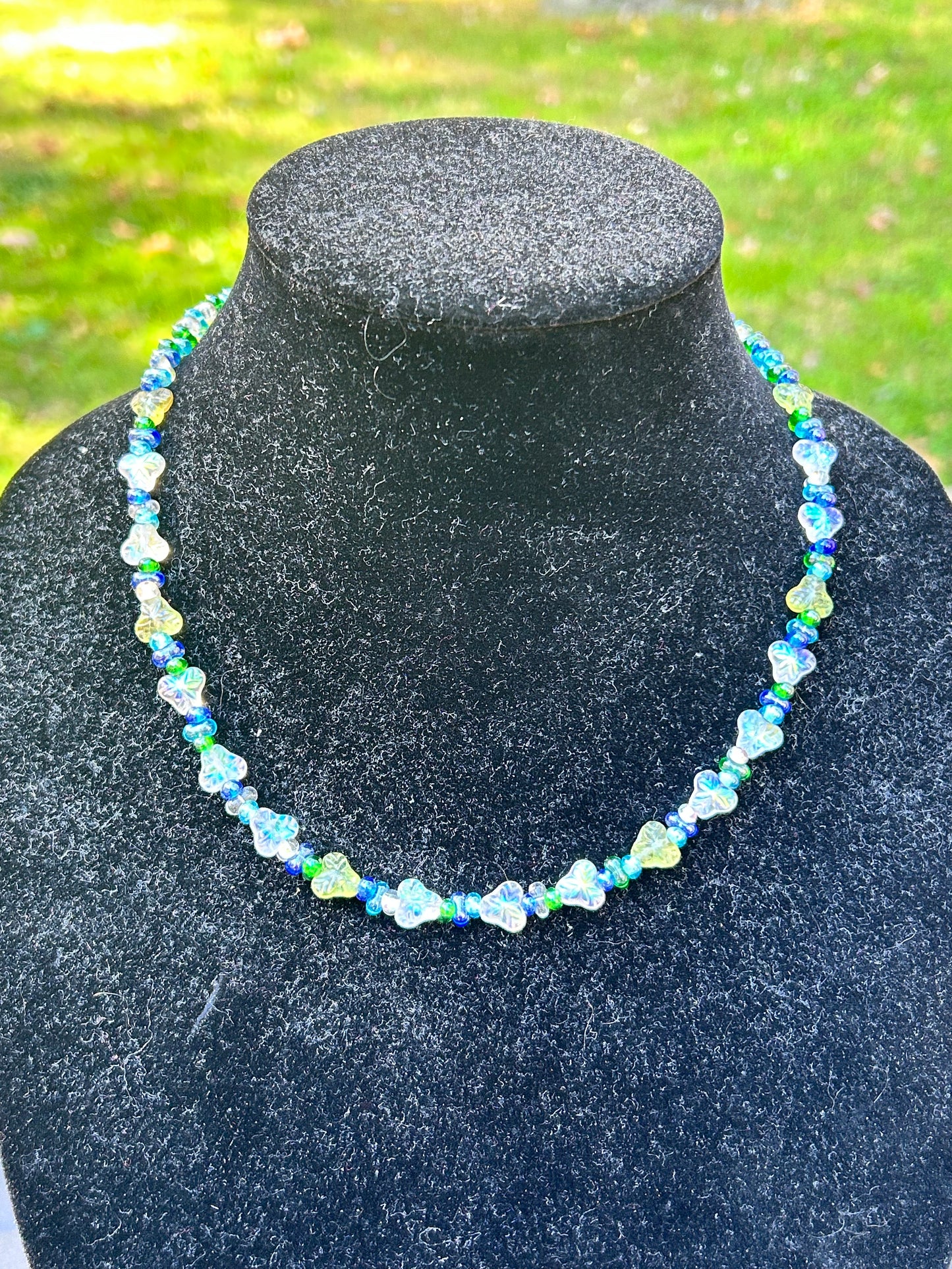 Blue and Green 16" Necklace