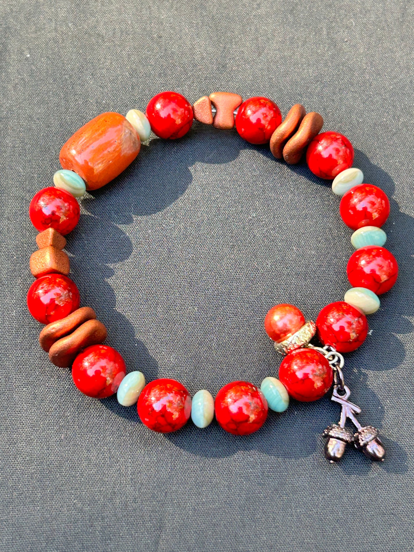 Fall Colors Memory Wire Bracelet