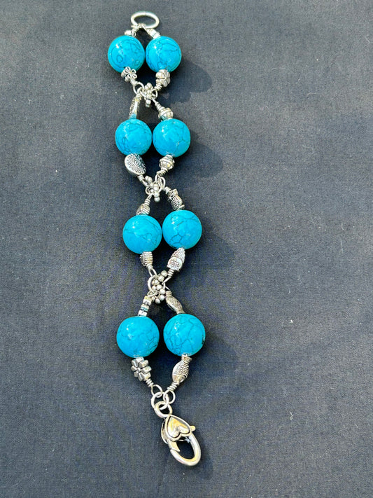 Silver and Turquoise Statement Bracelet