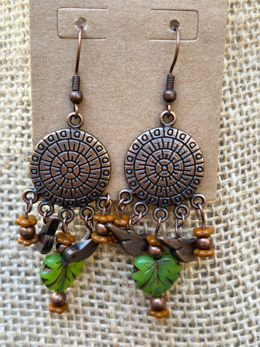 Bronze Fall Chandelier Earrings