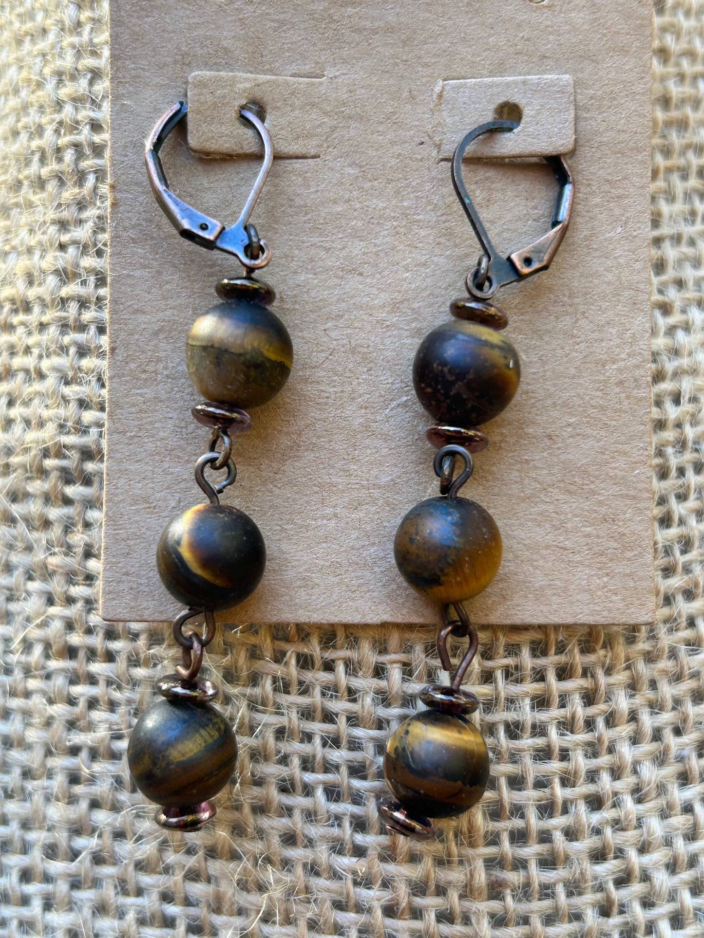 Tiger Eye Dangle Earrings